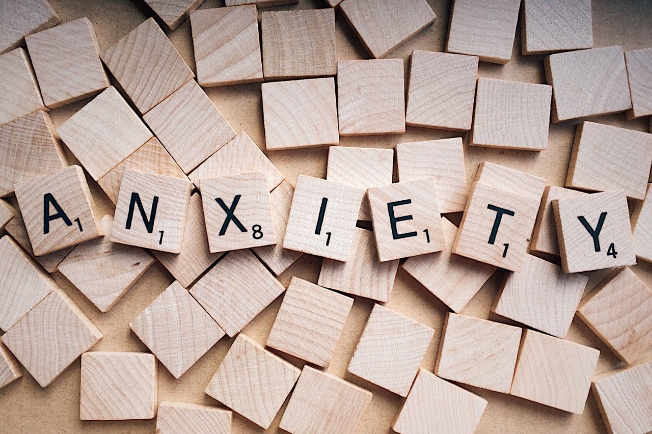 anxiety on scrabble board