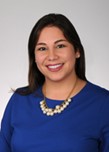 a woman wearing a blue shirt