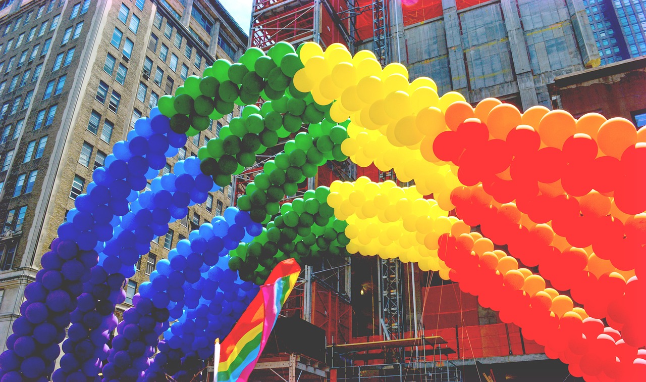 Gay pride balloons