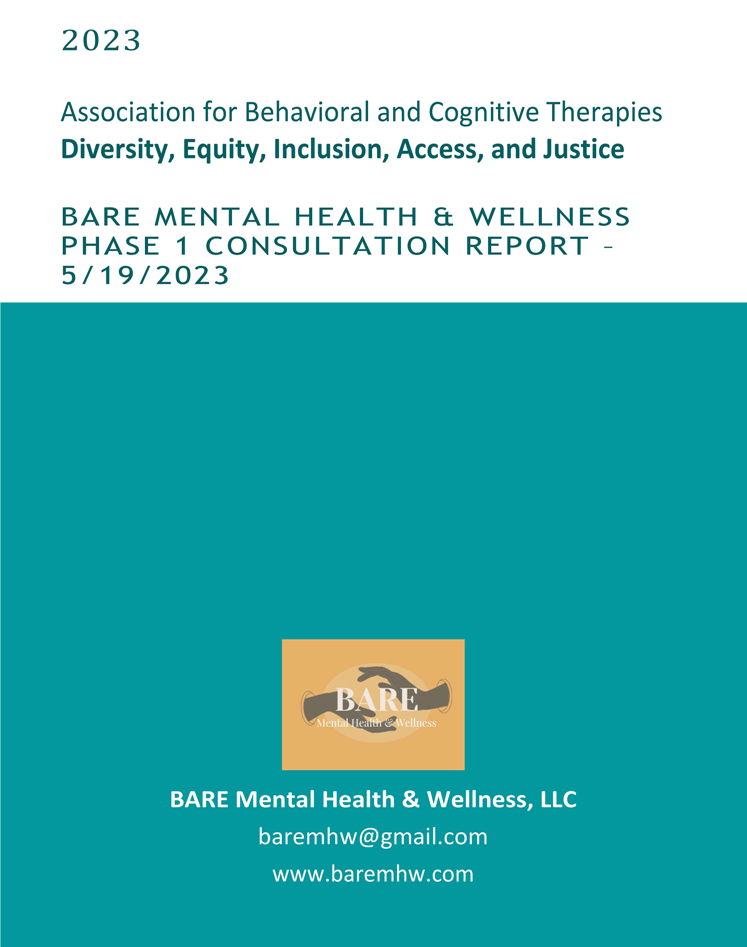 ABCT Bare Mental Health and Wellness Report Cover
