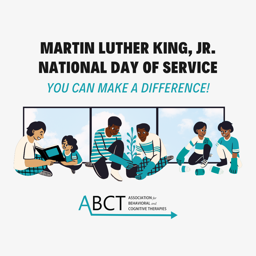 Martin Luther King, Jr. National Day of Service. You can make a difference!