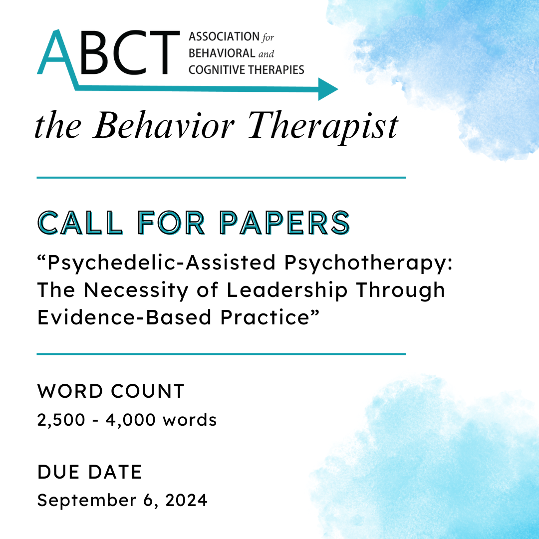 Call for Papers — Special Issue: Psychedelic-Assisted 