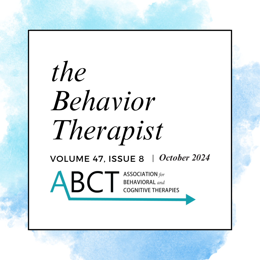 the Behavior Therapist’s October 2024 Issue Is Now Available Online ...